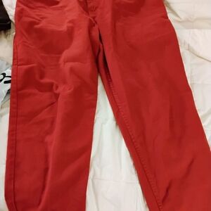 Stylish Red Women's Cropped Jeans